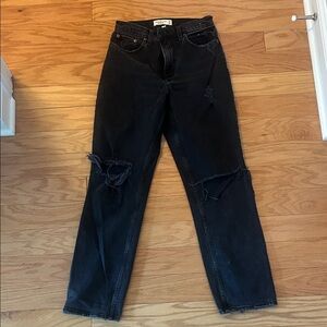 Black Distressed Jeans